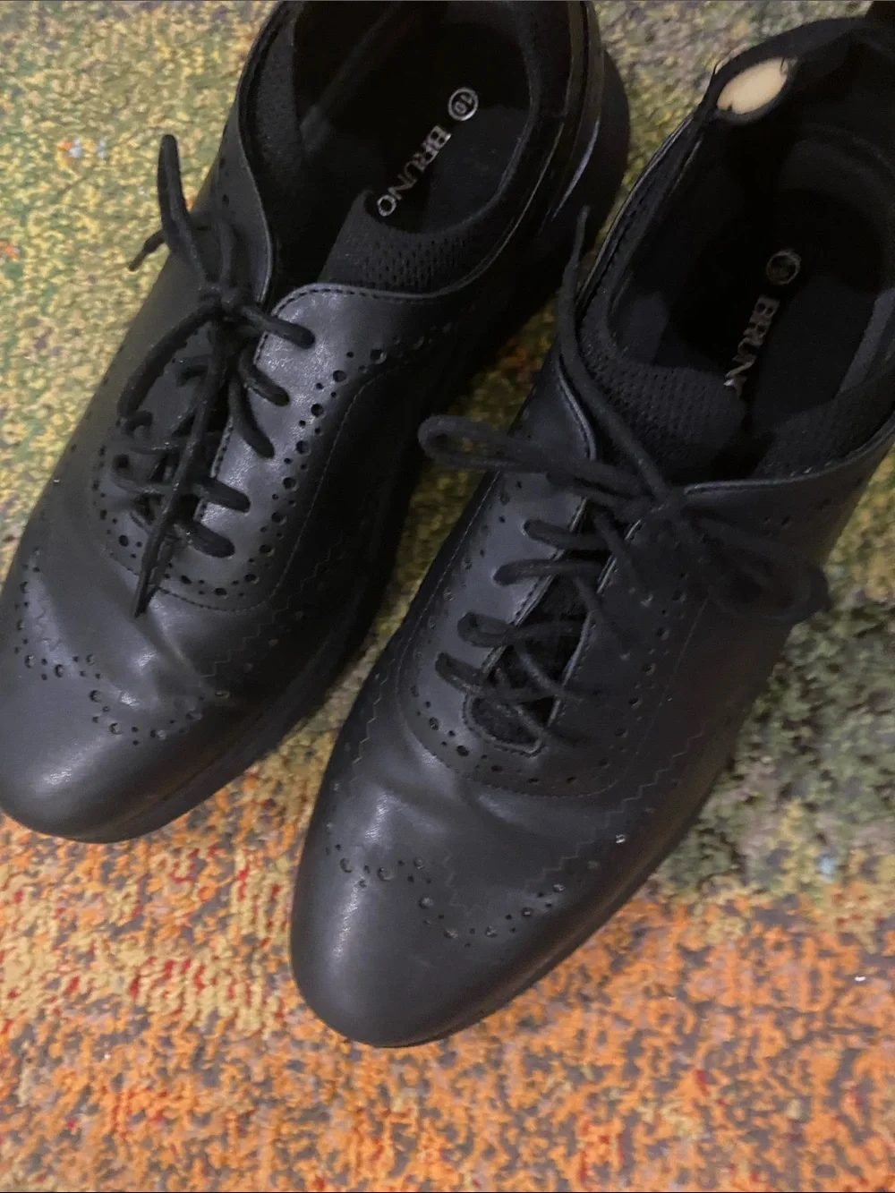 Bruno Marc men’s Leather Wingtip Oxford Shoes